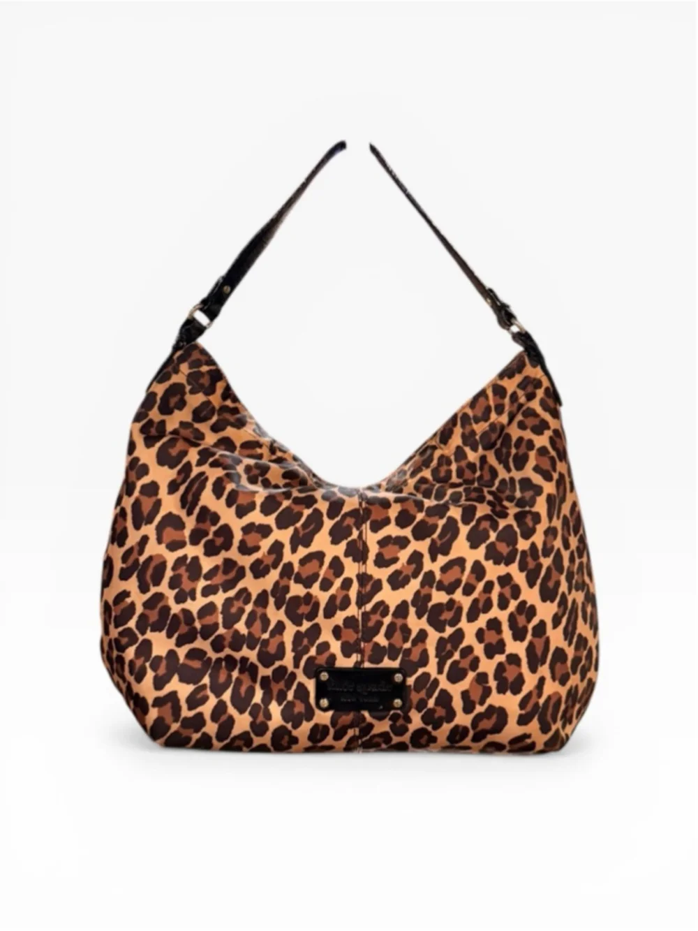 Kate Spade New York Leopard Print Nylon Hobo Bag